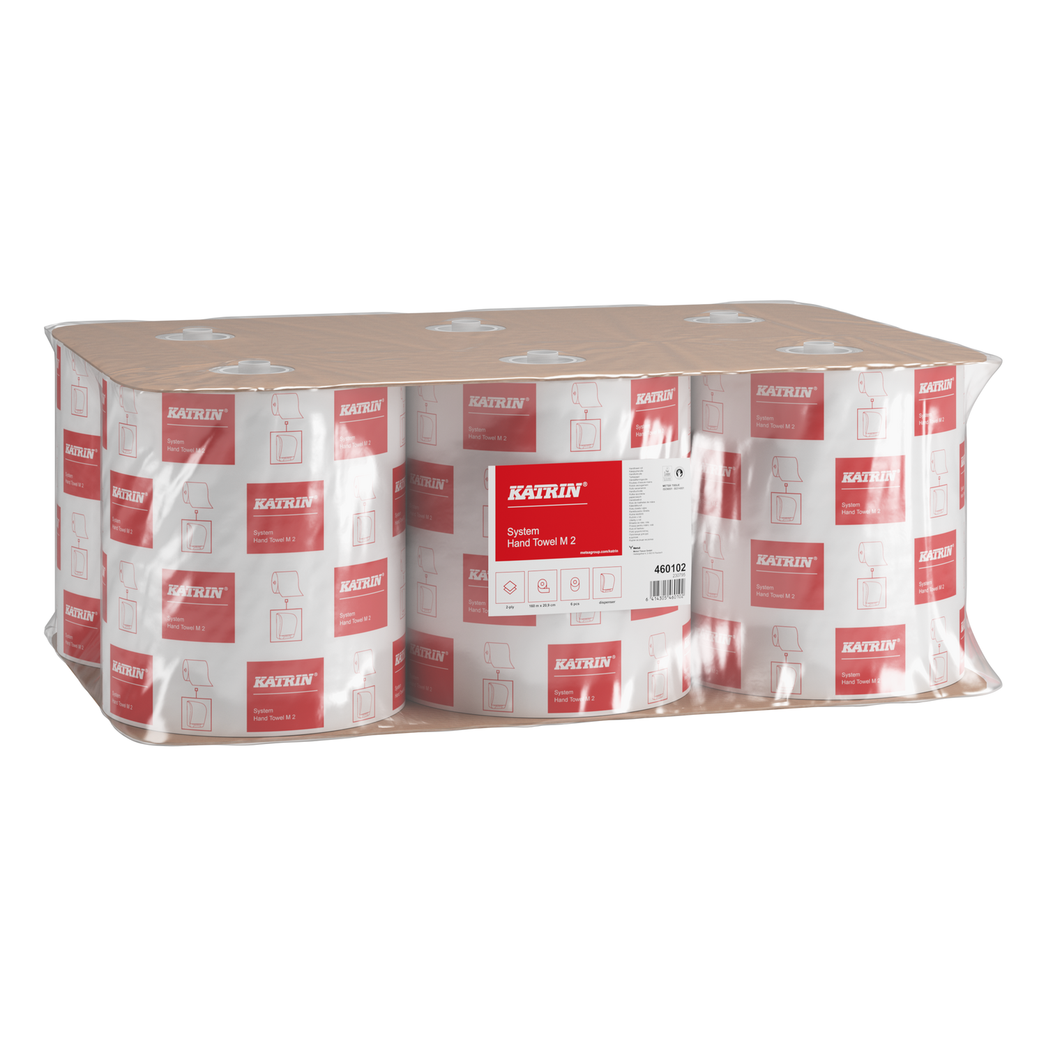 Katrin System M 711 Papierhandtuchrolle 2-lagig 160m weiss