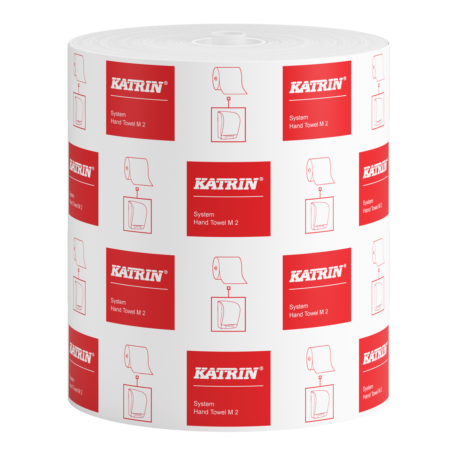 Katrin System M 711 Papierhandtuchrolle 2-lagig 160m weiss