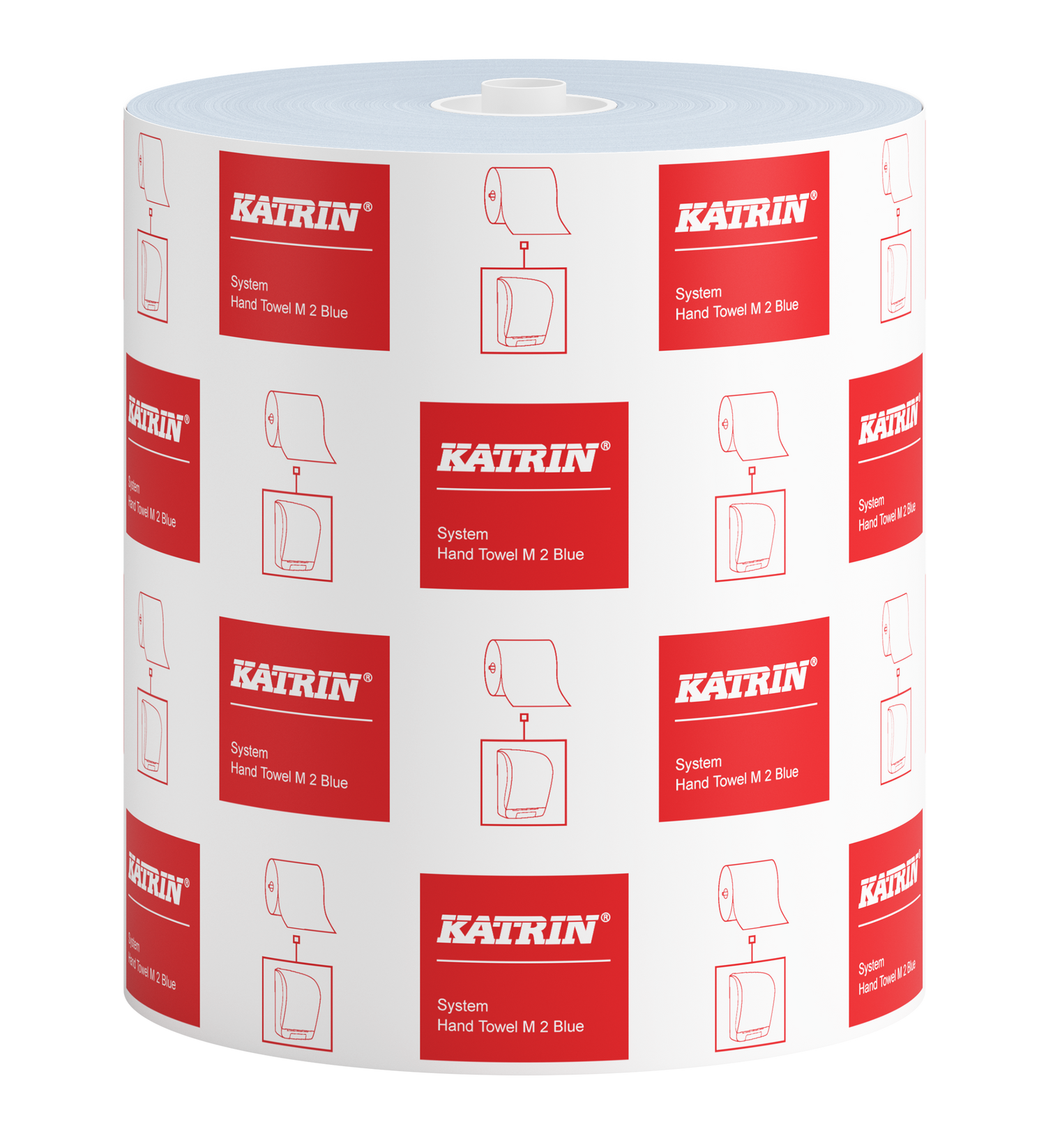 Katrin System M 580 Papierhandtuchrolle 2-lagig 130m blau