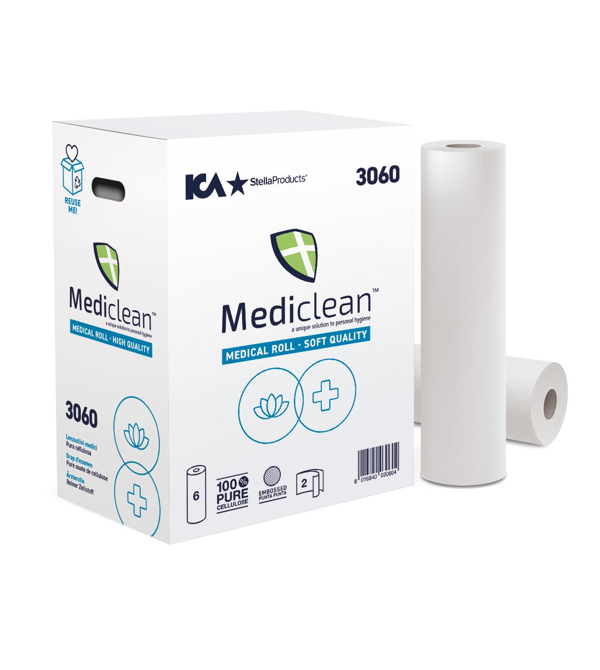 Ärzterollen 63 m x 60 cm, 2-lagig, Zellstoff