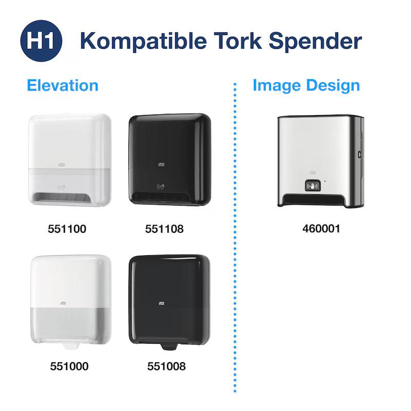 Tork 290059 | Matic extra lange Papierhandtuchrollen H1, 280 m, 2-lagig