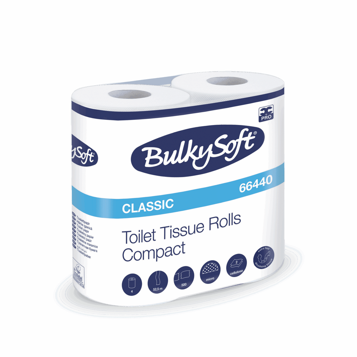 BulkySoft Toilettenpapier, 100% Zellstoff, 2 - lagig, weiss - Hygienico
