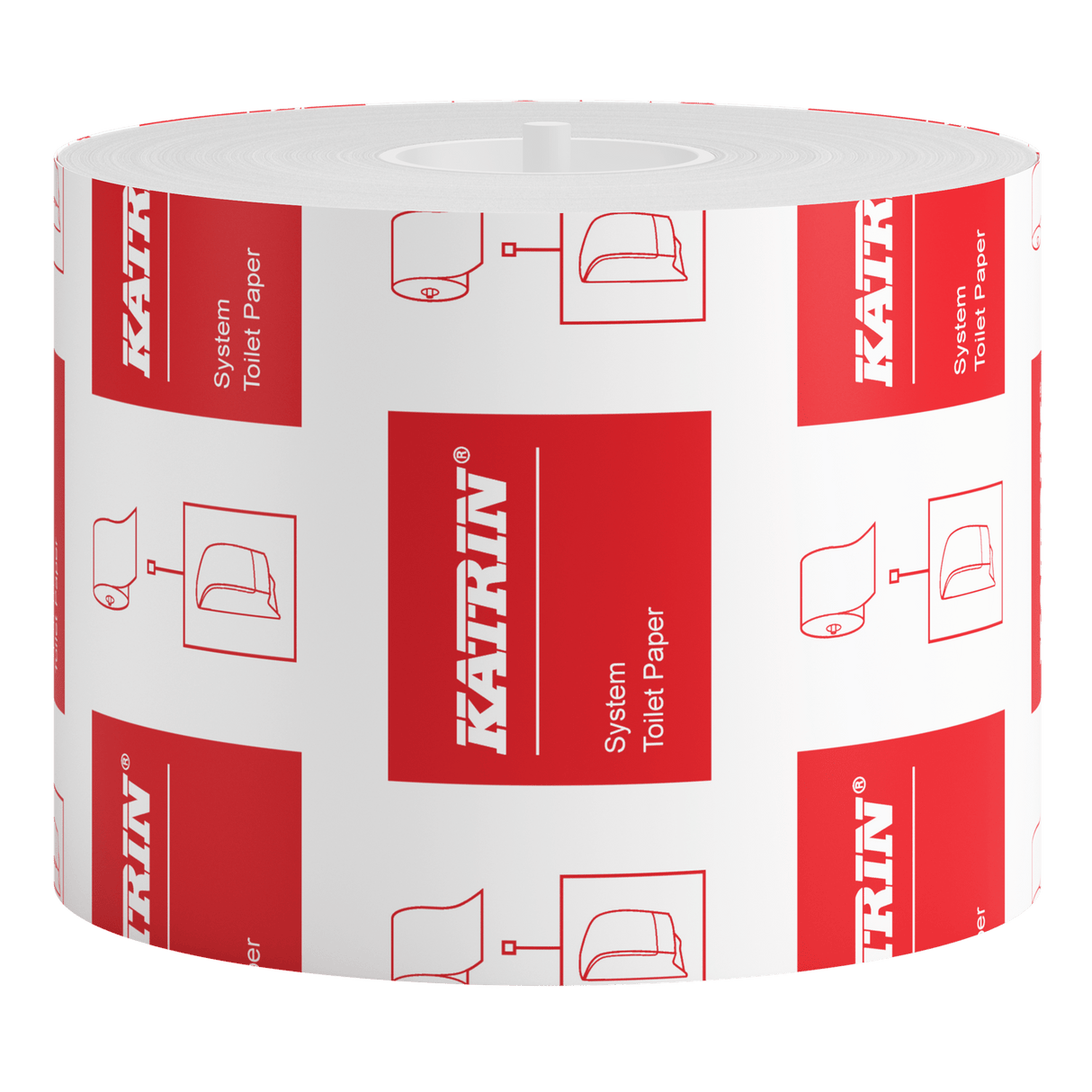 Katrin 103424 | System Toilettenpapier 2 - lagig, Zellstoff, 800 Blatt - Hygienico