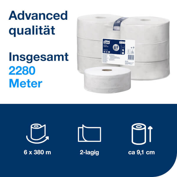 Tork 472118 Toilettenpapier Advanced T1 Jumbo