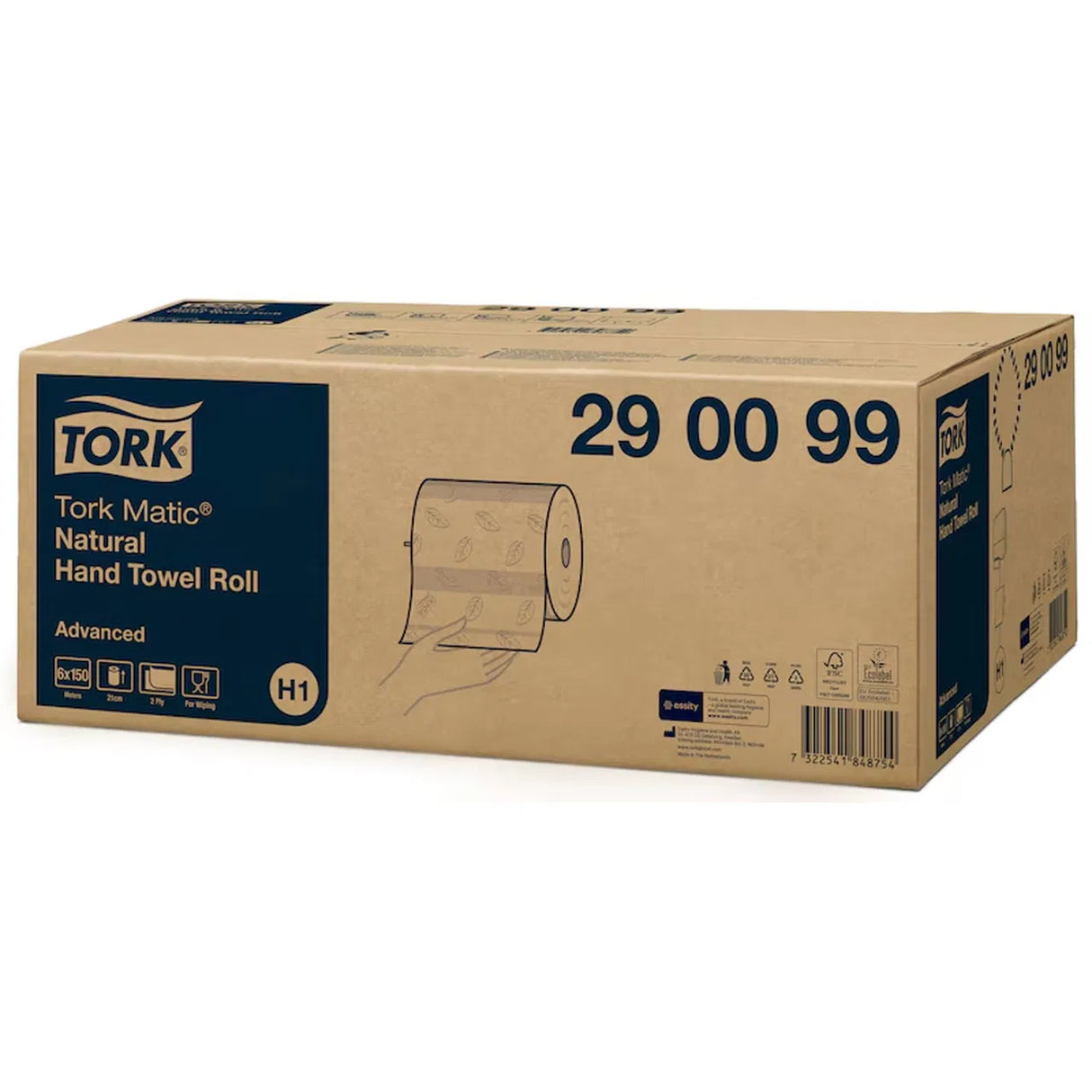 Tork 290099 | Matic Papierhandtuchrollen Advanced H1, Natural, 150 m, 2-lagig