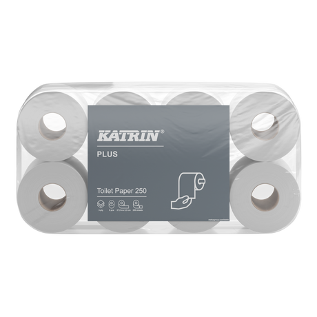 Katrin 11711 | Toilettenpapier 3-lagig, Zellstoff, 250 Blatt