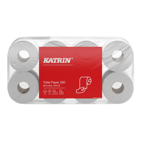 Katrin 169505 | Toilettenpapier 2-lagig, Zellstoff, 250 Blatt