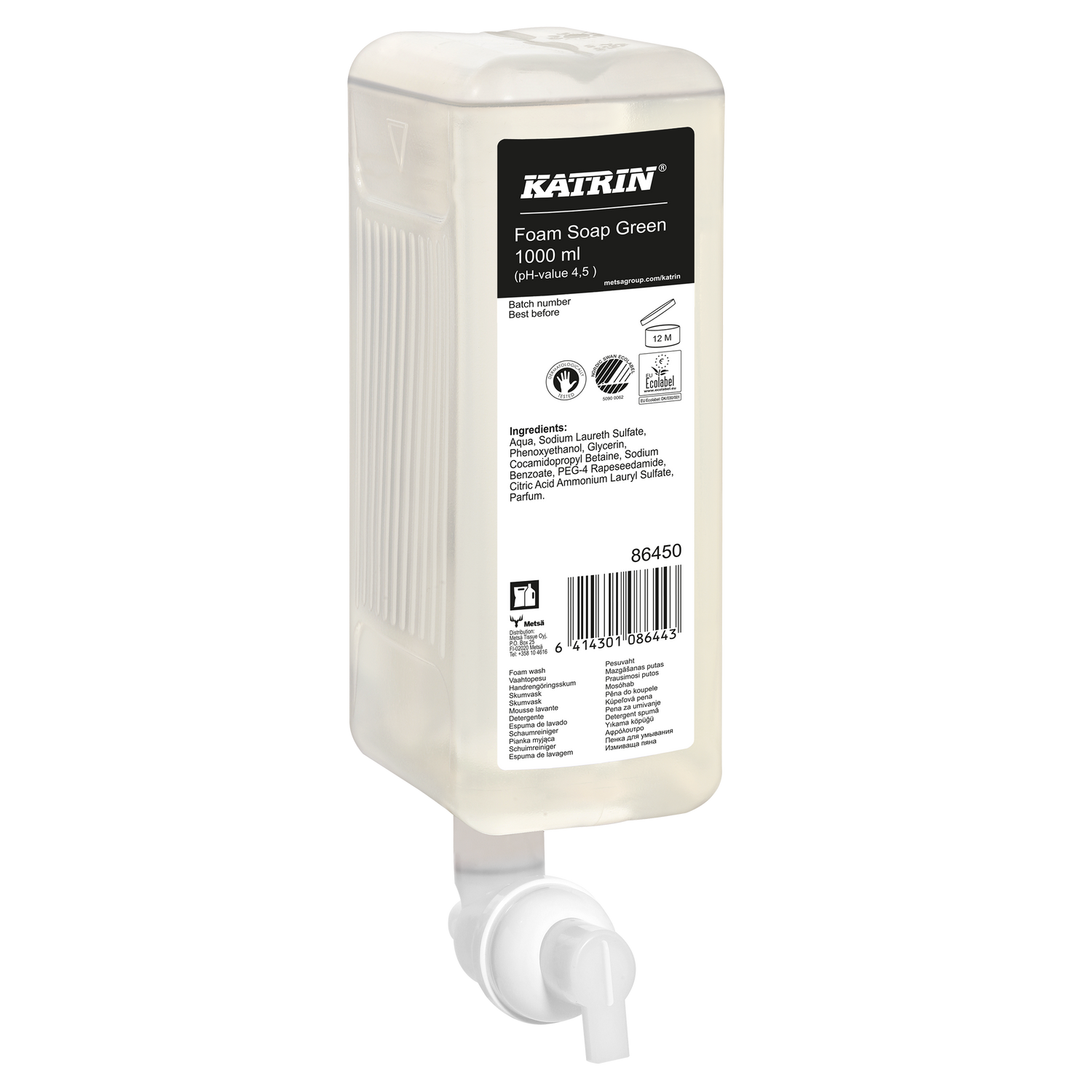 Savon moussant vert Katrin parfumé