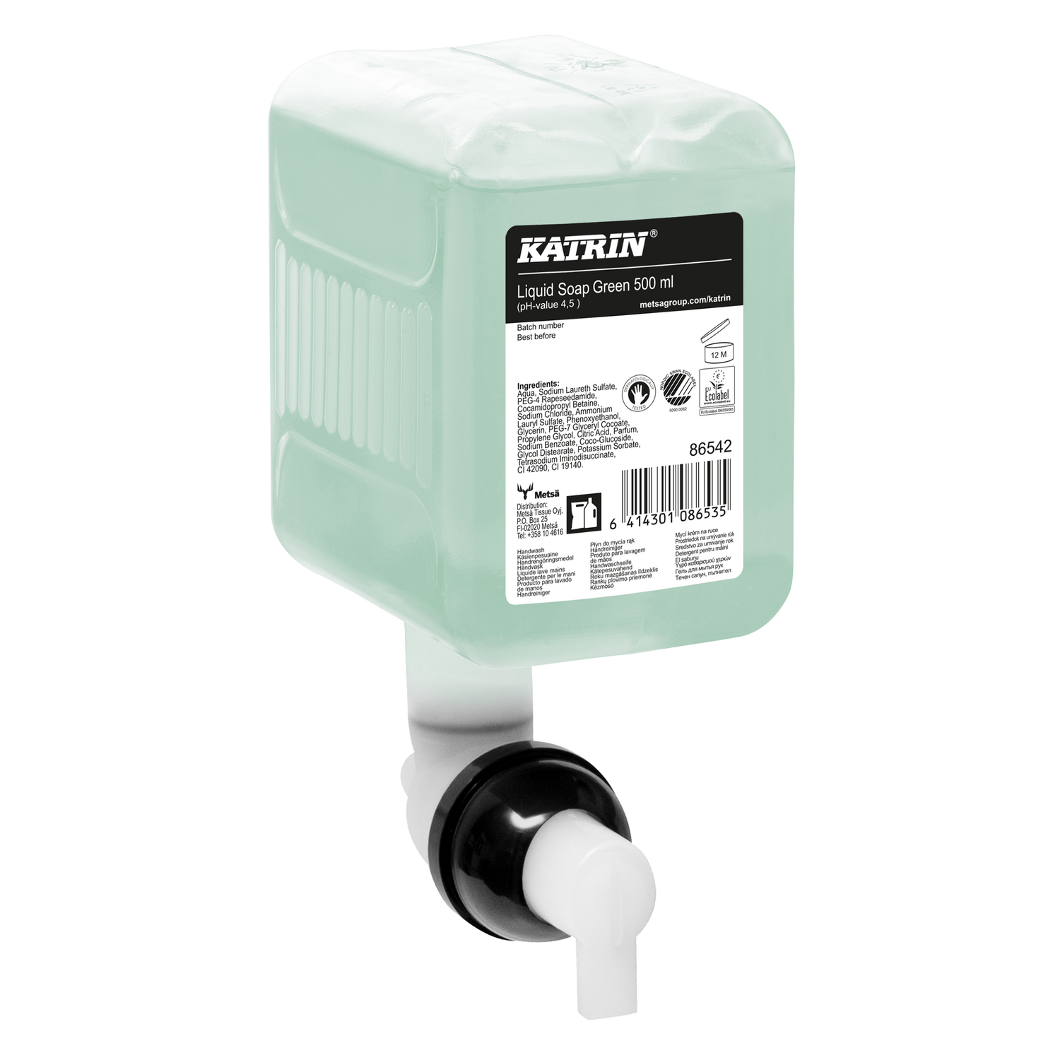 Savon liquide vert Katrin parfumé