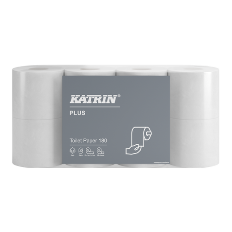 Katrin 87709 | Toilettenpapier 3-lagig, Zellstoff, 180 Blatt