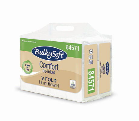 BulkySoft Comfort Paphierhandtuch, V - Falz, 2 - lagig, 21 x 24 cm - Hygienico