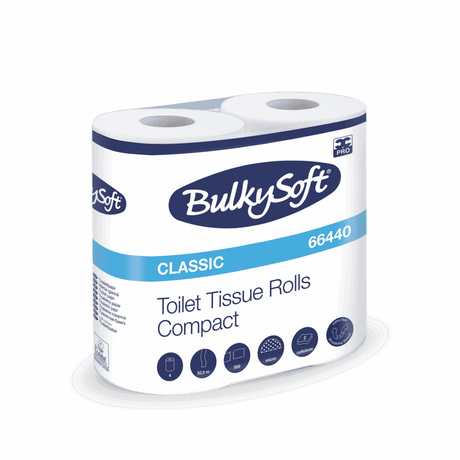BulkySoft Toilettenpapier, 100% Zellstoff, 2 - lagig, weiss - Hygienico