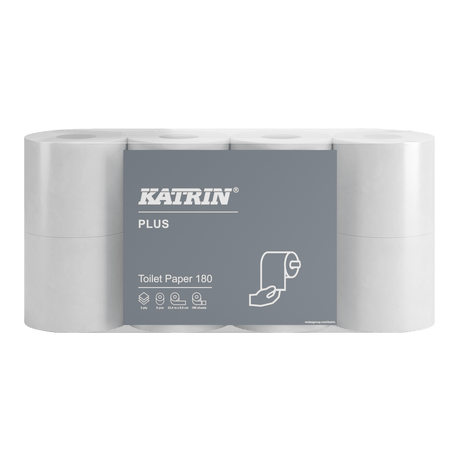 Katrin 87709 | Toilettenpapier 3 - lagig, Zellstoff, 180 Blatt - Hygienico