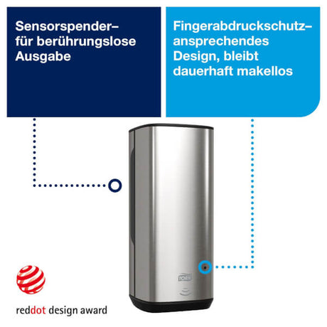 Tork 460009 | Sensor Seifen - und Händedesinfektion Spender S4, Edelstahl - Hygienico