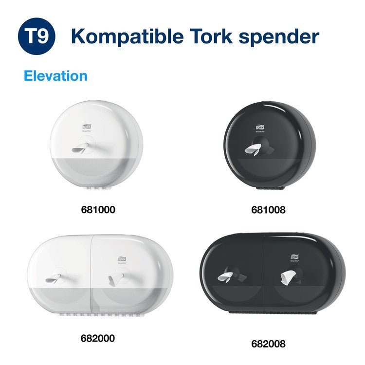 Tork SmartOne® 472193 Mini Toilettenpapier Advanced T9 2 - lagig - Hygienico